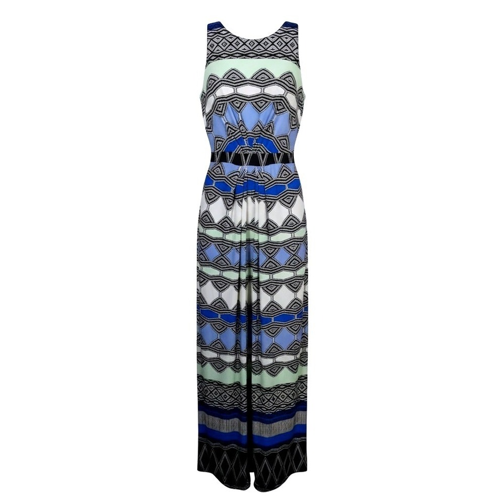 Donna‎ Morgan Dress 8  Black Maxi  Sleeveless  Stretch Fit  Pre-Loved